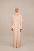 Lace Abaya - Blush