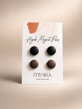 Hijab Magnet Pins – 4er-Set (Schwarz + Creme)