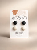 Hijab Magnet Pins – 4er-Set (Schwarz + Beige)